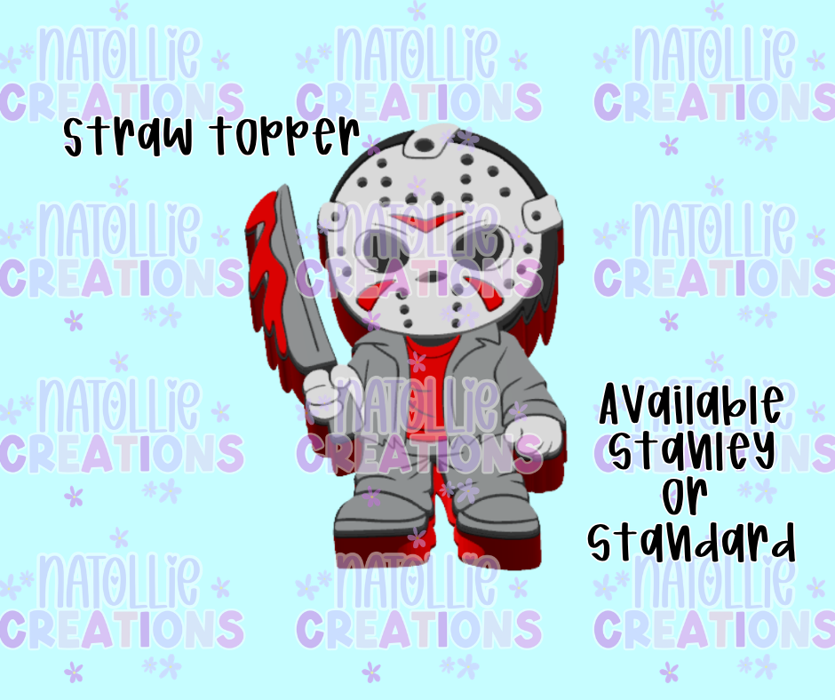 Jacket Masked Man Straw Topper