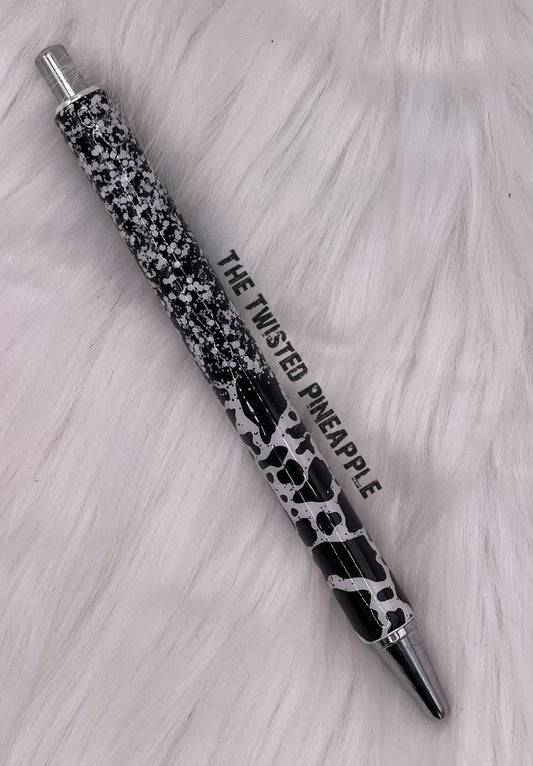 Cowprint Glitter Pen