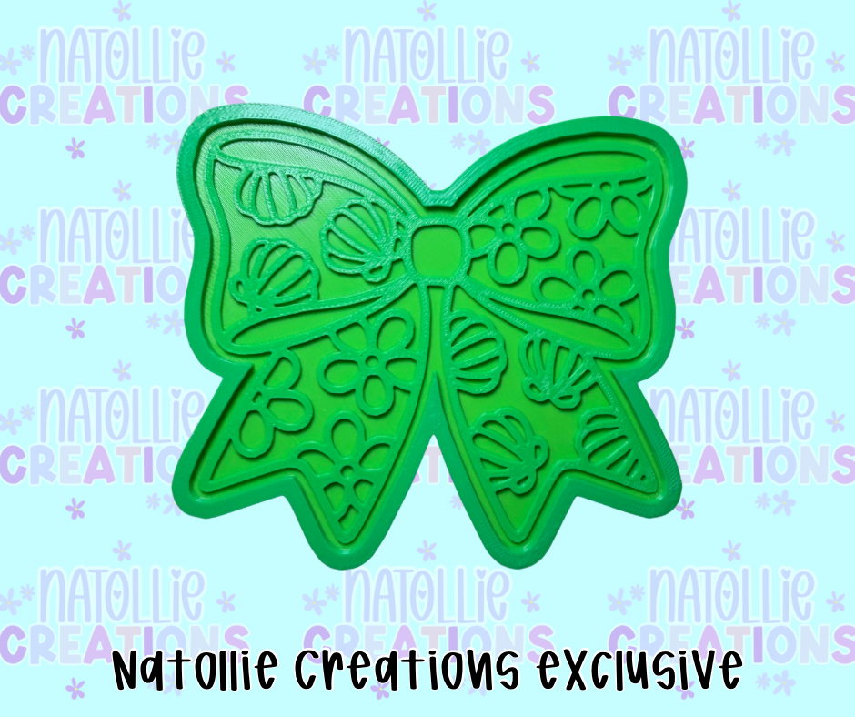 Floral Seashell Bow Insert Freshie Silicone Mold