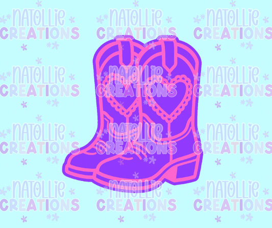 Heart Laced Cowboy Boots Freshie Silicone Mold