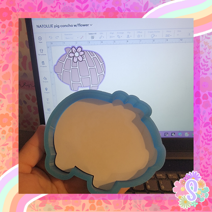Pig Concha With Flower - NATOLLIE CREATIONS