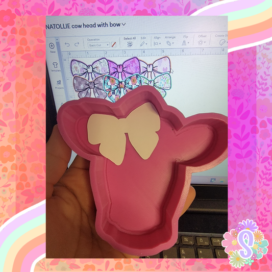 Cow Head With Bow - NATOLLIE CREATIONS