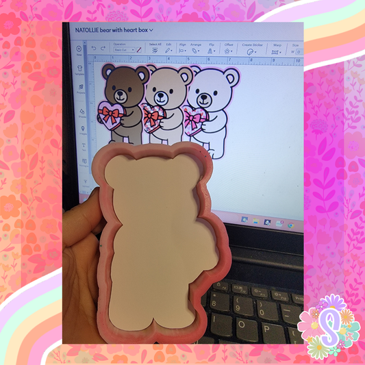 Bear With Heart Box - NATOLLIE CREATIONS