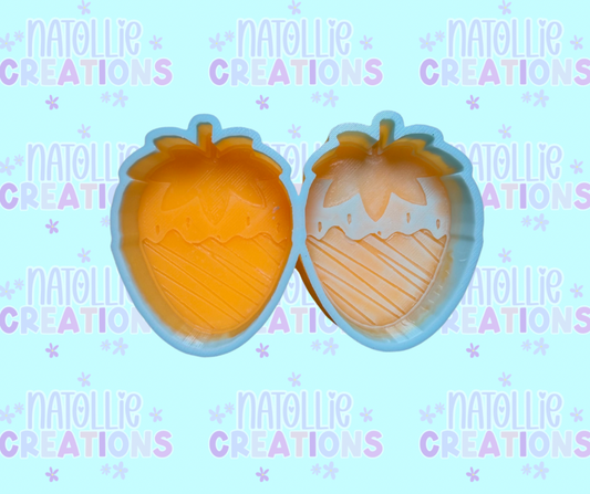 Chocolate Dipped Strawberry Vent Clip Freshie Silicone Mold