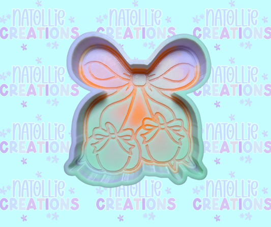 Pumpkin Bow Cherry Freshie Silicone Mold