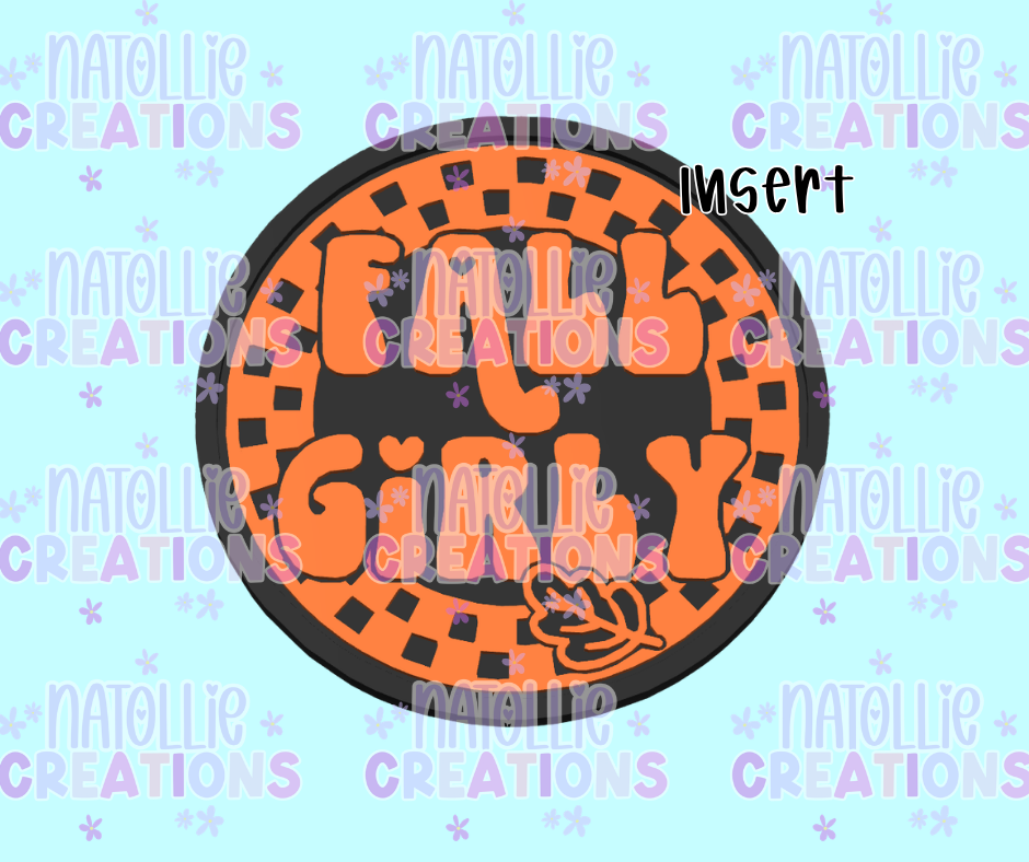 Fall Girly Round Insert Freshie Silicone Mold