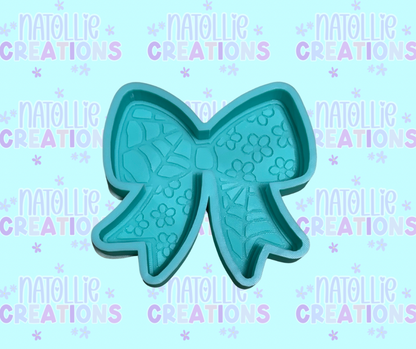 Floral Spider Web Bow Freshie Silicone Mold