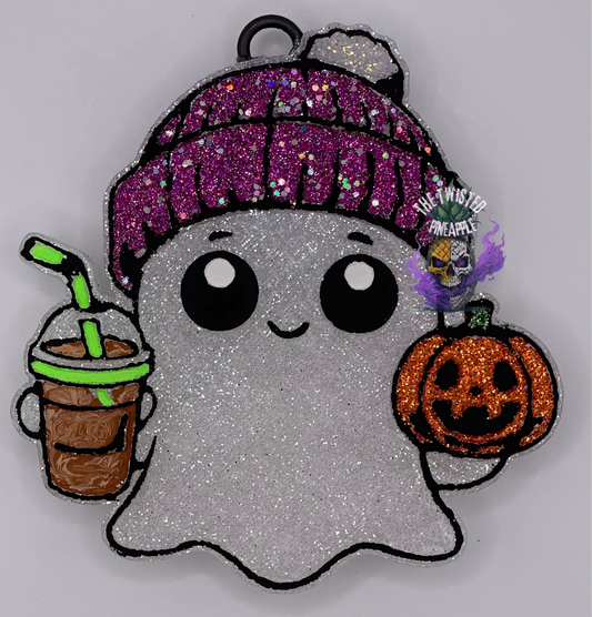 Cute Ghost w/ Pumpkin Freshie