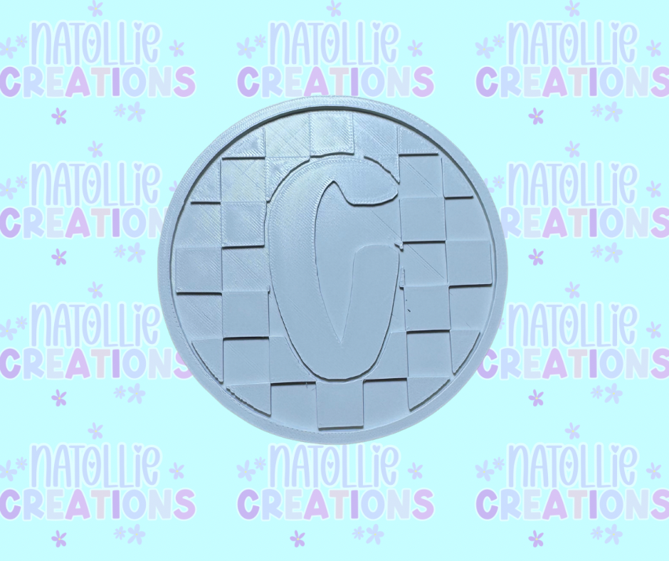 Checkered Alphabet Insert Freshie Silicone Mold