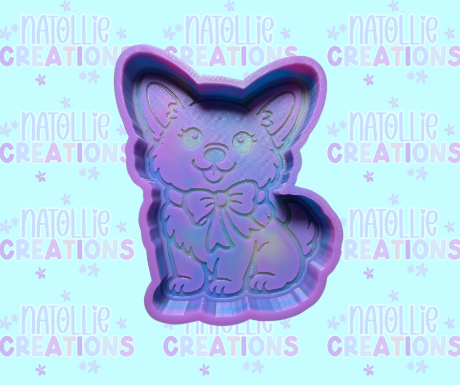 Corgi W/ Bow Freshie Silicone Mold