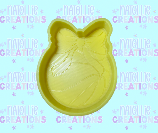 Basketball W/ Bow Freshie Silicone Mold