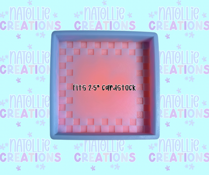 Checkered Square Freshie Silicone Mold