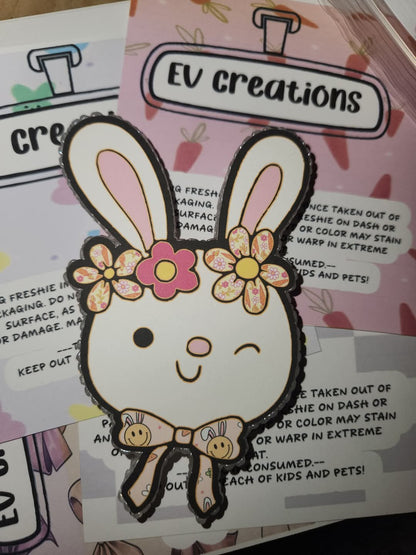 Bunny With Floral Headband - NATOLLIE CREATIONS