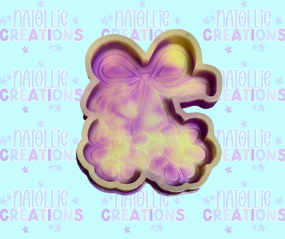Ghost Daisy Cherry W/ Bow Freshie Silicone Mold
