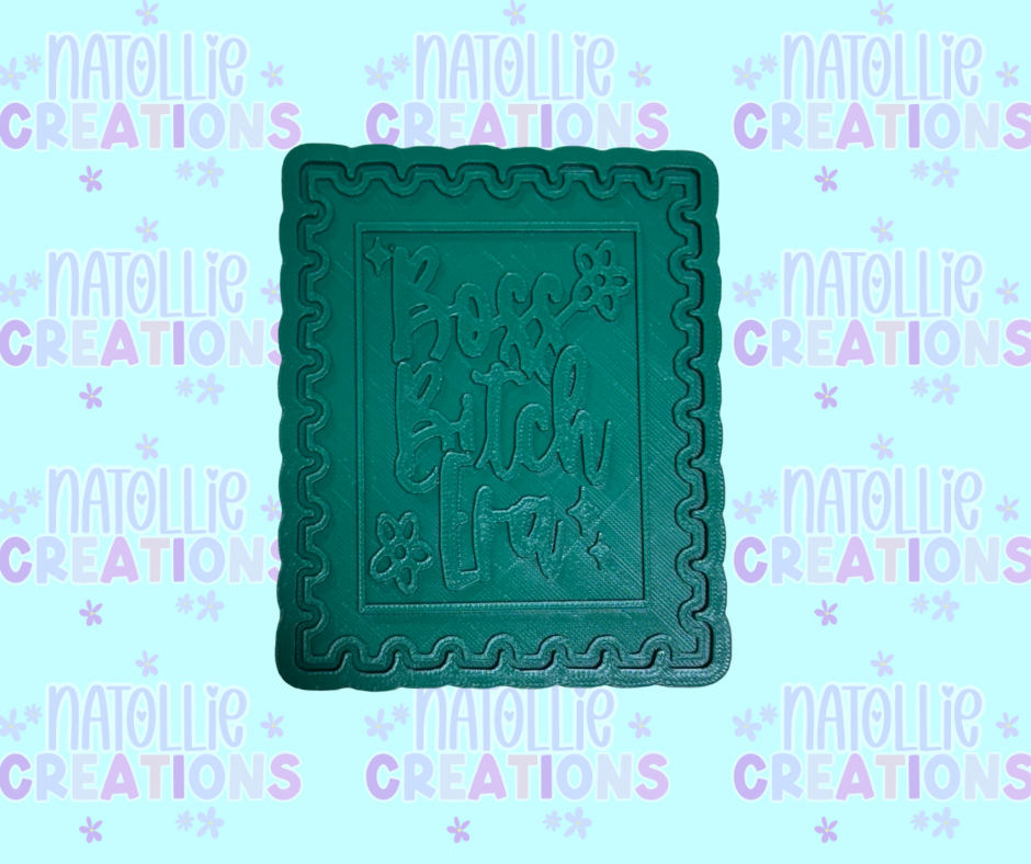 Boss Bitch Era Stamp Insert Freshie Silicone Mold
