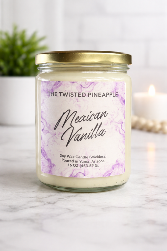 Twisted Pineapple Wickless Candle