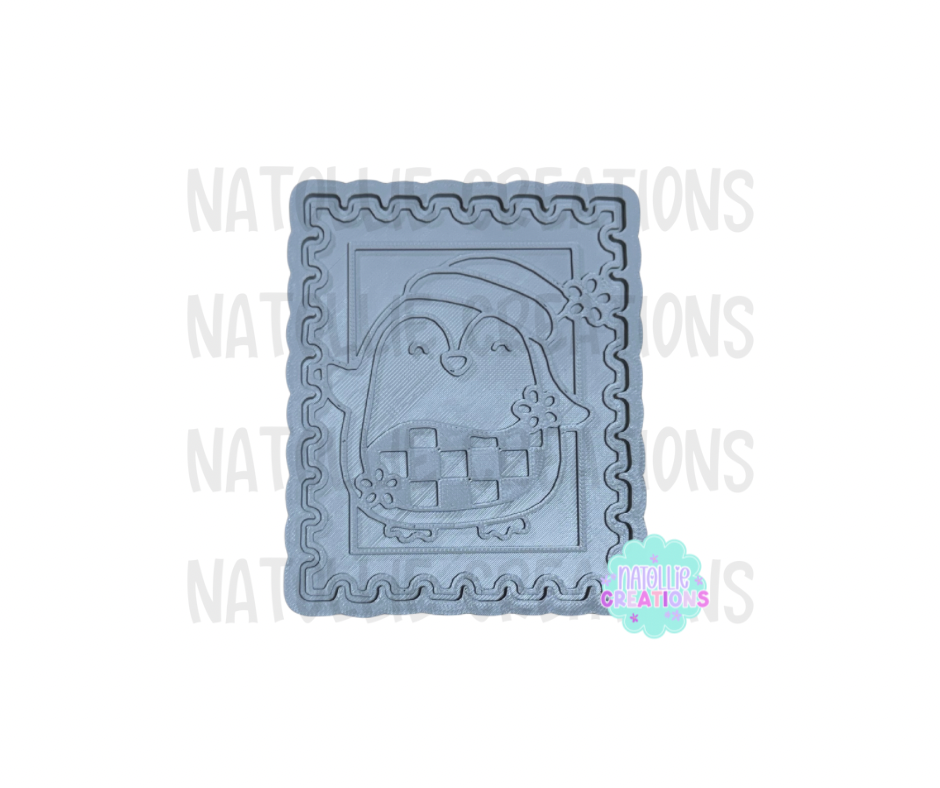 Penguin Stamp Insert Freshie Silicone Mold