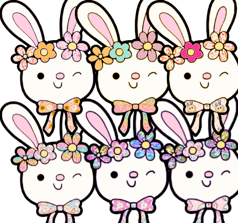 Bunny With Floral Headband - NATOLLIE CREATIONS