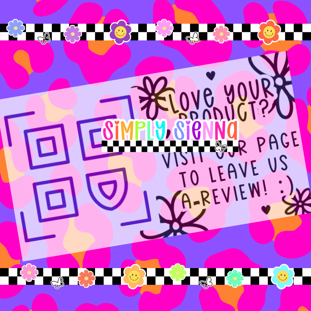 2.25X1.25 Love Your Product Leave Us A Review Floral QR - DOWNLOAD