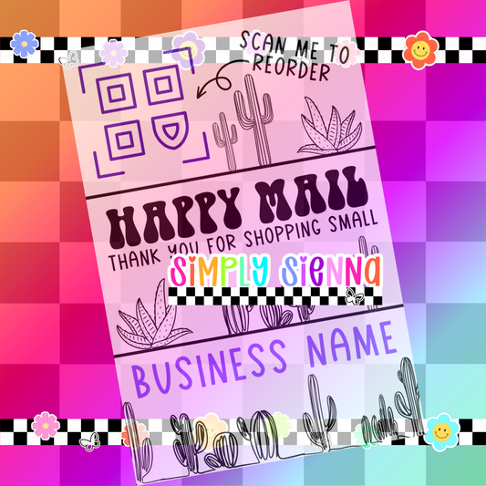 4X6 Happy Mail Western Cactus - DOWNLOAD