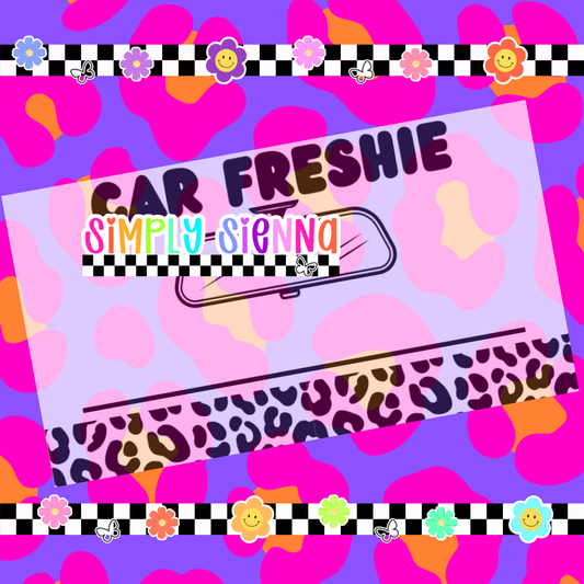 2.25X1.25 Car Freshie Mirror Scent Label Leopard - DOWNLOAD
