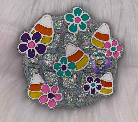Floral Candy Corn Disco Freshie