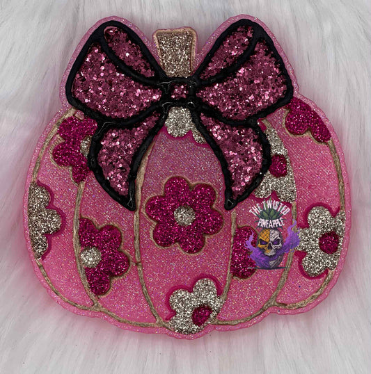 Floral Pumpkin with Bow Freshie